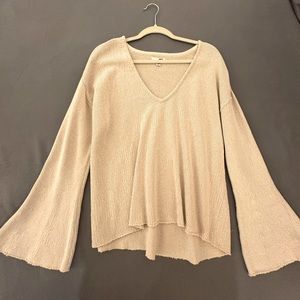 Amuse Society retro tan sweater, size L